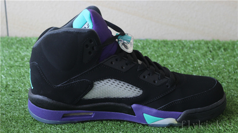 Air Jordan 5 Retro Black And Purple Grape